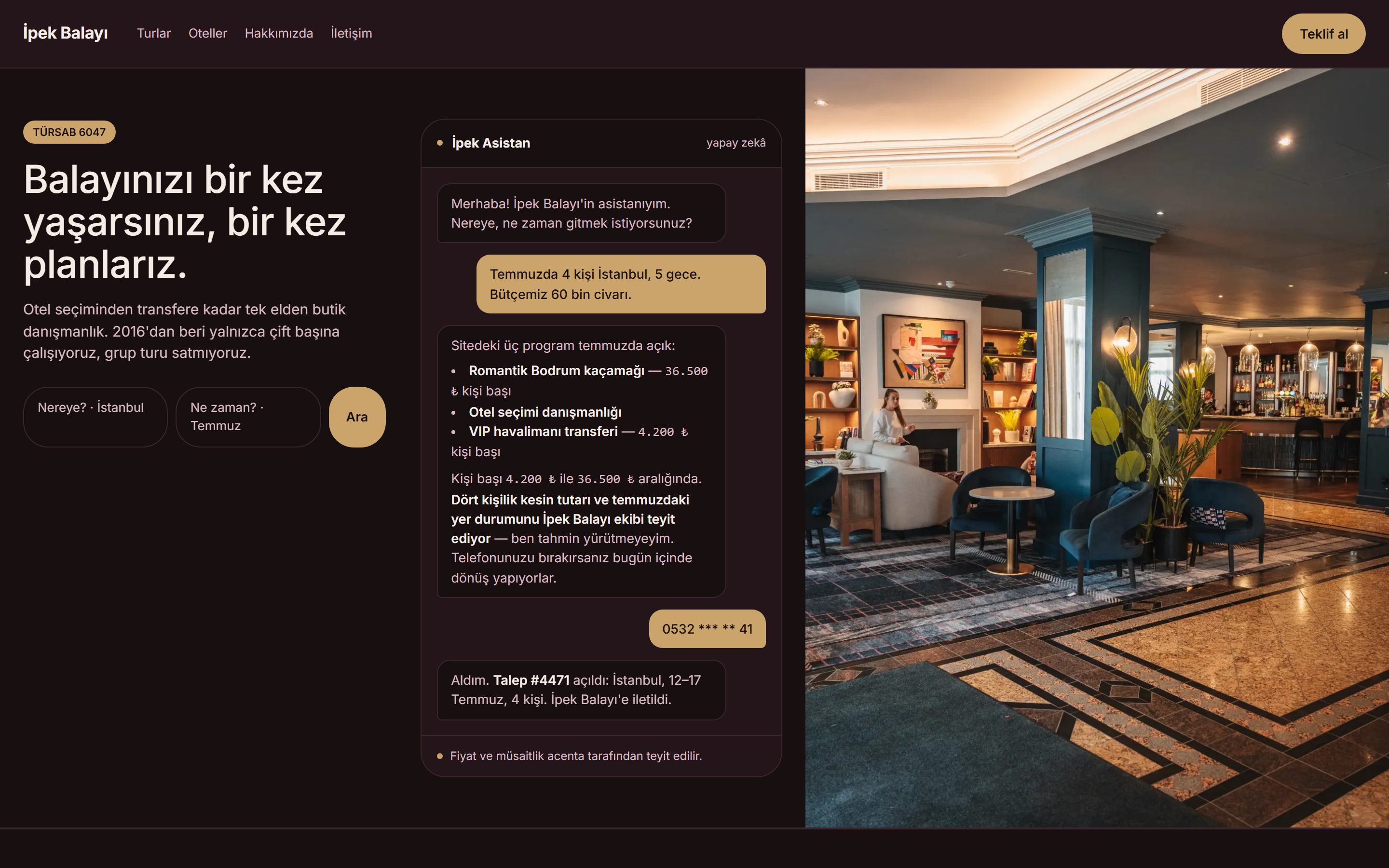 İpek Balayı sitesi — Vaha yönü